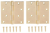ProSource BH-502PB-PS Square Corner Door Hinge, Steel, Brass, Loose Pin, 180 deg Range of Motion, Screw Mount Mounting